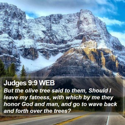 Judges 9:9 WEB Bible Verse Image