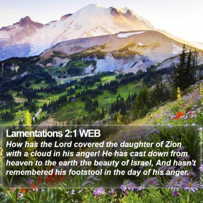 Lamentations 2:1 WEB Bible Verse Image