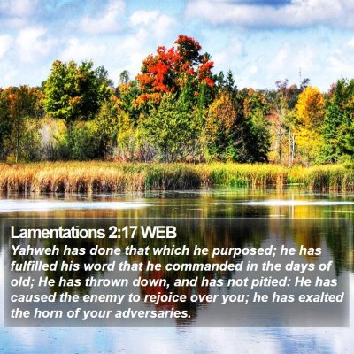 Lamentations 2:17 WEB Bible Verse Image