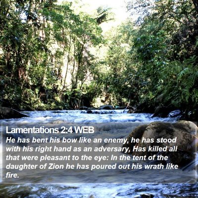 Lamentations 2:4 WEB Bible Verse Image