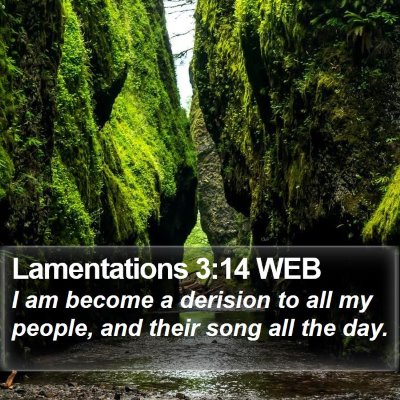 Lamentations 3:14 WEB Bible Verse Image