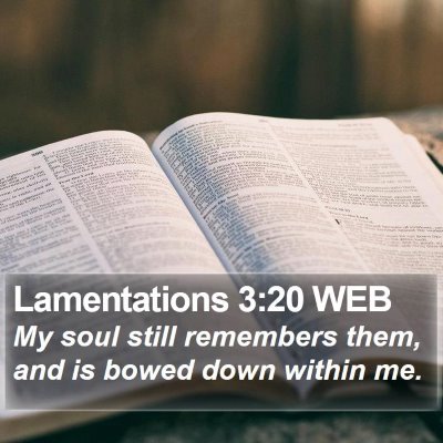 Lamentations 3:20 WEB Bible Verse Image