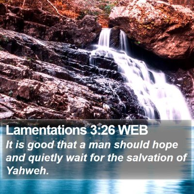 Lamentations 3:26 WEB Bible Verse Image