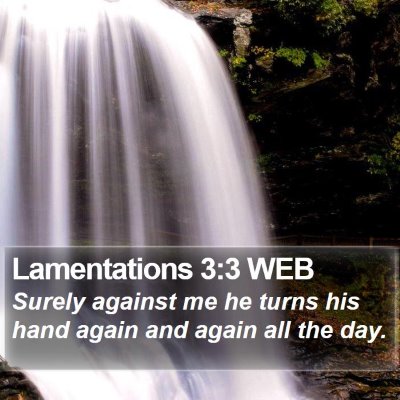 Lamentations 3:3 WEB Bible Verse Image