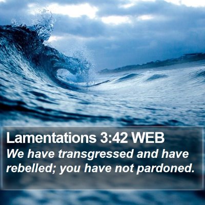 Lamentations 3:42 WEB Bible Verse Image