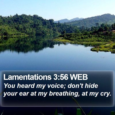 Lamentations 3:56 WEB Bible Verse Image