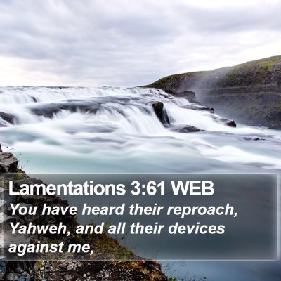 Lamentations 3:61 WEB Bible Verse Image