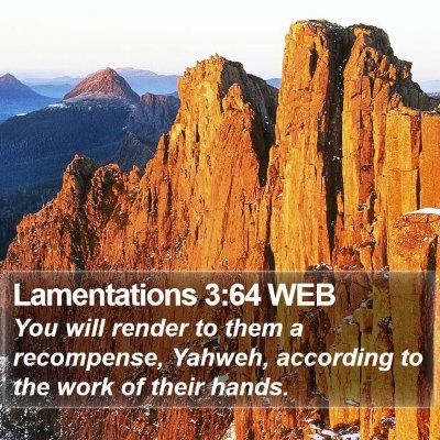 Lamentations 3:64 WEB Bible Verse Image