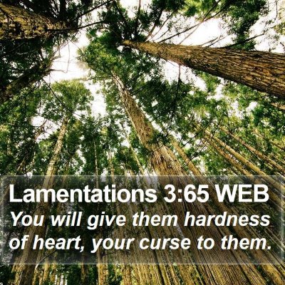 Lamentations 3:65 WEB Bible Verse Image