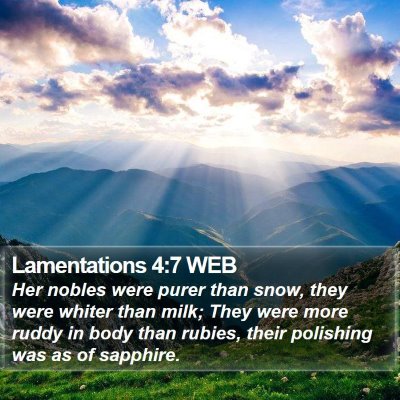 Lamentations 4:7 WEB Bible Verse Image