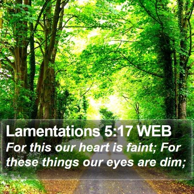 Lamentations 5:17 WEB Bible Verse Image