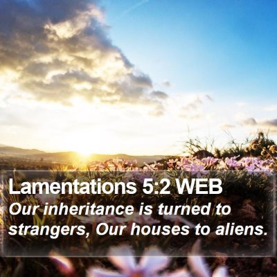 Lamentations 5:2 WEB Bible Verse Image