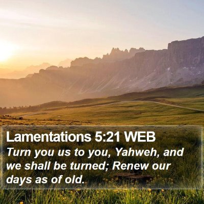Lamentations 5:21 WEB Bible Verse Image