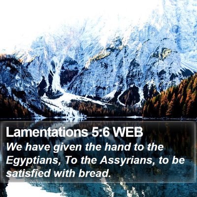 Lamentations 5:6 WEB Bible Verse Image