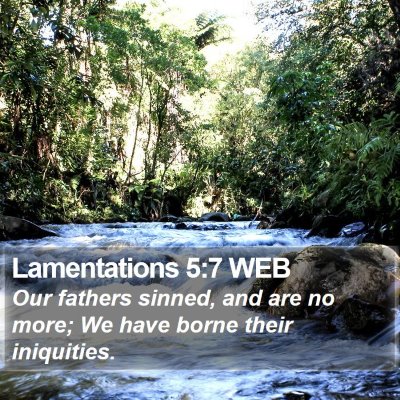 Lamentations 5:7 WEB Bible Verse Image