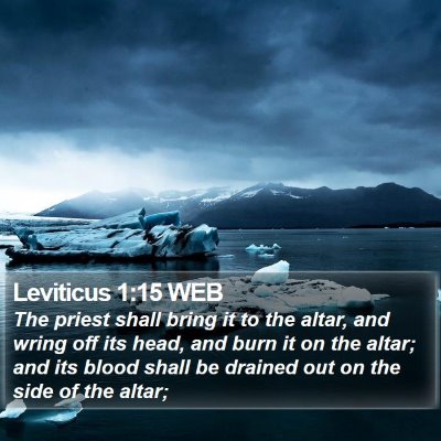 Leviticus 1:15 WEB Bible Verse Image
