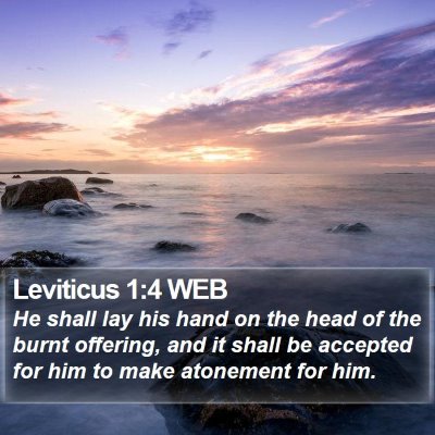 Leviticus 1:4 WEB Bible Verse Image
