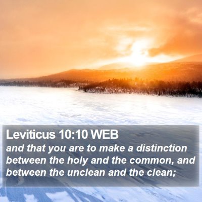 Leviticus 10:10 WEB Bible Verse Image