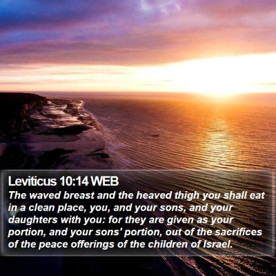 Leviticus 10:14 WEB Bible Verse Image