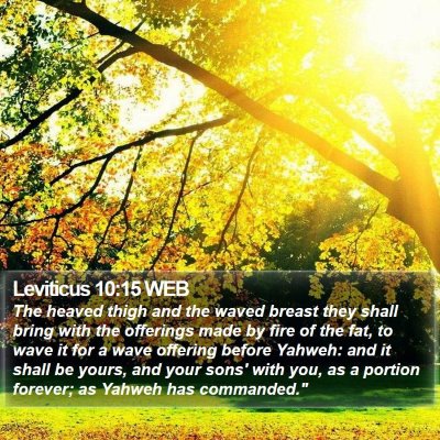 Leviticus 10:15 WEB Bible Verse Image