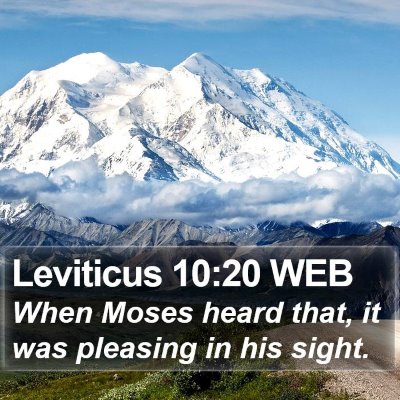 Leviticus 10:20 WEB Bible Verse Image