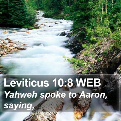 Leviticus 10:8 WEB Bible Verse Image