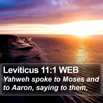 Leviticus 11:1 WEB Bible Verse Image