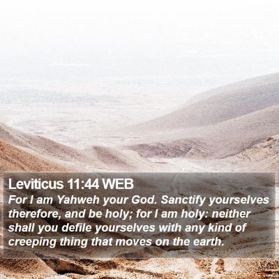 Leviticus 11:44 WEB Bible Verse Image