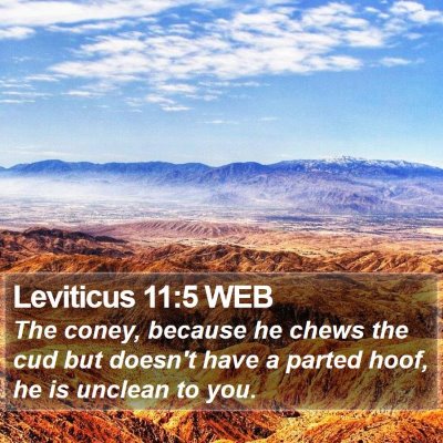 Leviticus 11:5 WEB Bible Verse Image