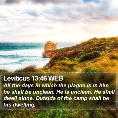 Leviticus 13:46 WEB Bible Verse Image