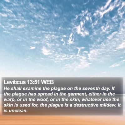 Leviticus 13:51 WEB Bible Verse Image