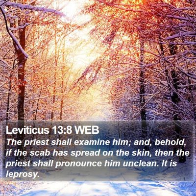 Leviticus 13:8 WEB Bible Verse Image