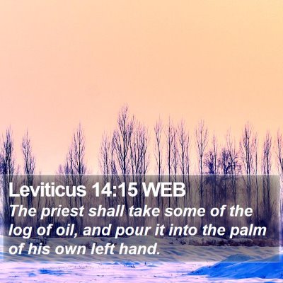 Leviticus 14:15 WEB Bible Verse Image