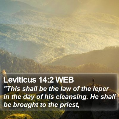 Leviticus 14:2 WEB Bible Verse Image