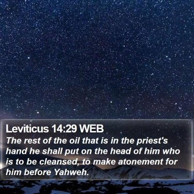 Leviticus 14:29 WEB Bible Verse Image