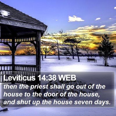 Leviticus 14:38 WEB Bible Verse Image