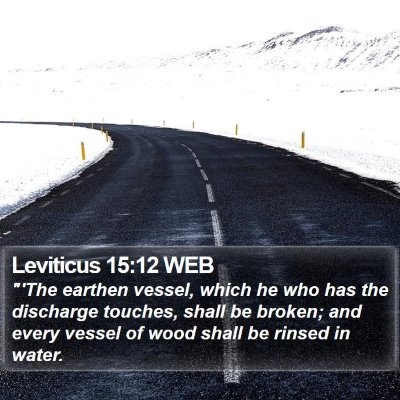 Leviticus 15:12 WEB Bible Verse Image