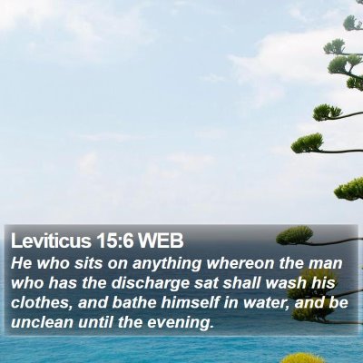 Leviticus 15:6 WEB Bible Verse Image