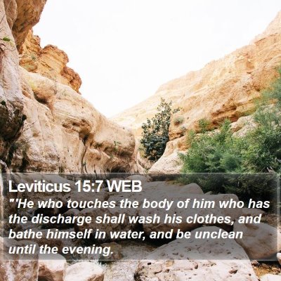 Leviticus 15:7 WEB Bible Verse Image