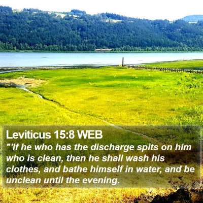 Leviticus 15:8 WEB Bible Verse Image
