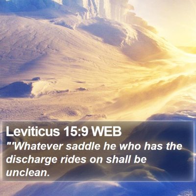 Leviticus 15:9 WEB Bible Verse Image