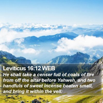 Leviticus 16:12 WEB Bible Verse Image