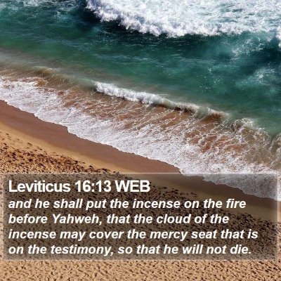 Leviticus 16:13 WEB Bible Verse Image