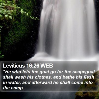 Leviticus 16:26 WEB Bible Verse Image