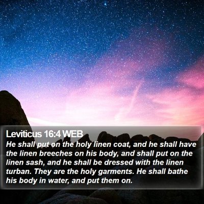Leviticus 16:4 WEB Bible Verse Image