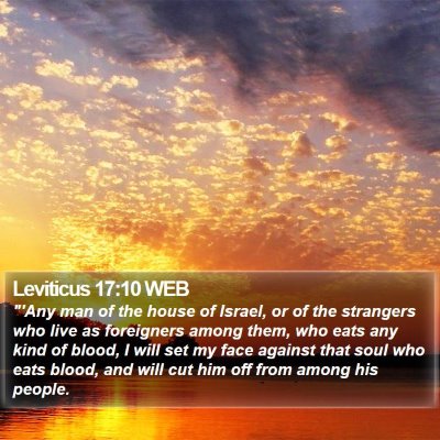 Leviticus 17:10 WEB Bible Verse Image
