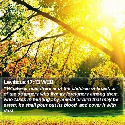 Leviticus 17:13 WEB Bible Verse Image