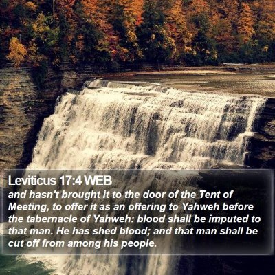 Leviticus 17:4 WEB Bible Verse Image
