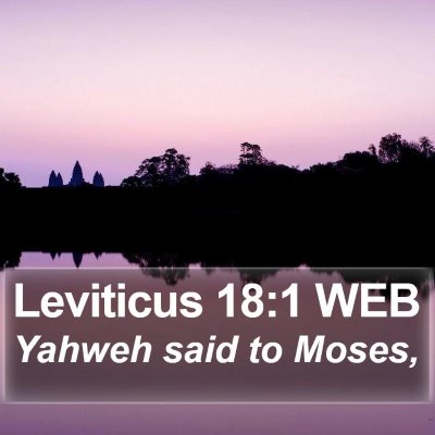 Leviticus 18:1 WEB Bible Verse Image