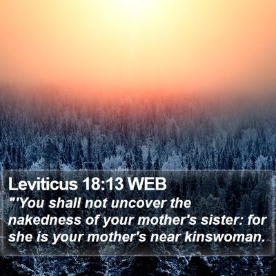 Leviticus 18:13 WEB Bible Verse Image